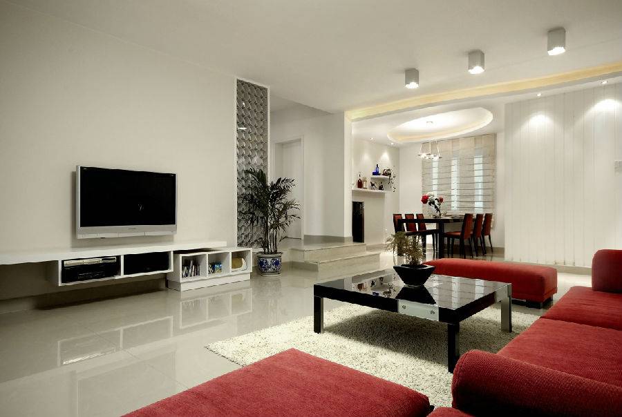 小戶(hù)型客廳液晶電視背景墻效果圖